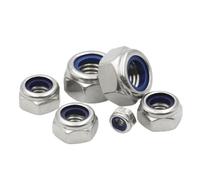 Xuro 5/20/50 piezas DIN985 304 tuerca de seguridad de nailon M2-M16
