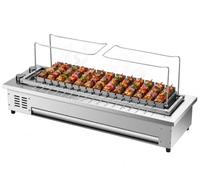 XUXIAO Parrilla para Brochetas, Barbacoa Eléctrica, Grill Rotatorio 16grids | 1700W/3400W, Temperatura Ajustable, Bandeja Extraíble, Diseño Empotrable para Camping, Reuniones & Fiestas