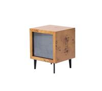 XXAD553TY Versatilidad Gabinete de horno simulación grano madera | Mesita de noche de decoración de sala de estar