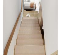 XXIUDEE Alfombras para Peldaños de Escalera, Alfombrillas Antideslizantes para Escalones Alfombra Autoadhesiva para Escalera Alfombrillas Protectoras para Peldaños Alfombras de Cobertura, Perfecta