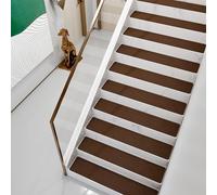 XXIUDEE Alfombrillas para Peldaños de Escalera, Alfombrillas Antideslizantes para Escalones Pisadas Autoadhesivas Corredor de Escalera Alfombrillas de Protección para Peldaños Alfombras de Cobertura