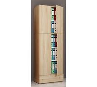 XXL gabinete de oficina con 5 compartimentos y un cajón / gabinete de archivo moderno con puertas giratorias / dimensiones aprox. H. 200 x W. 70 x D. 39 cm – Lona 5 compartimentos
