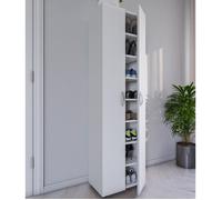 XXL de madera gran zapatero zapatero cómoda zapatero botas grande Ulas 8 compartimentos XXL de madera gran zapatero zapatero cómoda zapatero botas grande Ulas 8 compartimentos Blanco