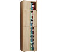XXL gabinete de oficina con 5 compartimentos y un accesorio / gabinete de archivo moderno con puertas giratorias / dimensiones aprox. H. 223 x W. 70 x D. 39 cm – Lona 5 compartimentos
