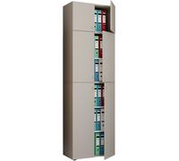 XXL gabinete de oficina con 5 compartimentos y un accesorio / gabinete de archivo moderno con puertas giratorias / dimensiones aprox. H. 223 x W. 70 x D. 39 cm – Lona 5 compartimentos