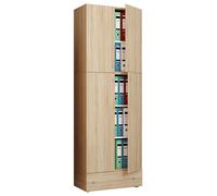 XXL gabinete de oficina con 5 compartimentos y un cajón / gabinete de archivo moderno con puertas giratorias / dimensiones aprox. H. 200 x W. 70 x D. 39 cm – Lona 5 compartimentos