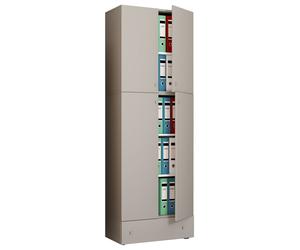 XXL gabinete de oficina con 5 compartimentos y un cajón / gabinete de archivo moderno con puertas giratorias / dimensiones aprox. H. 200 x W. 70 x D. 39 cm – Lona 5 compartimentos