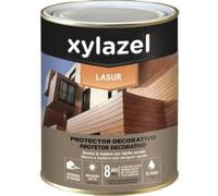 XylazeI Lasur Protector Decorativo para Madera, Satinado,Protección UV 8 Años (Castaño)