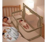 XYLDGPTL 3 En 1 cunas para Bebes, 120x50cm, Moises para Bebe, Cuna colecho, Cama para bebé, cunas Plegable, Next To Me, Cama Cuna Convertible