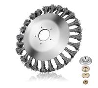 XZEIT Cepillo Cabezal Desbrazadora Malas Hierbas Maleza, Cepillo de Alambre para Cortacespedes de Acero Resistente 200 mm x 25,4 Cepillo Cónico, Cepillo de Alambre Desbrozadora