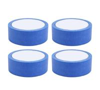 XZXCVN Cinta de Enmascarar para Pintura, Cinta de Papel Crepé 35mm x 20m, 4 Piezas - Fácil Aplicación, Sin Residuos, Impermeable para Automoción y Manualidades (Azul)