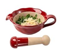 Y mortero ergonómico apto para lavavajillas y microondas | Pequeño juego de mortero de cerámica para cocina, cocina, hogar, ajo, restaurante, camping