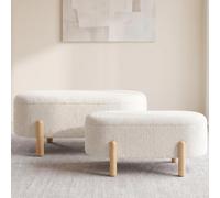 Ya-Home Juego de 2 Baúl Almacenaje Dormitorio Banco Pie de Cama,Blanco