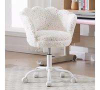 Ya-Home Silla Escritorio para Niña/Niño Silla Giratoria Tocador, Blanco