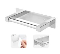 YACVCL Portarollos Papel Higienico Adhesivo y Tornillo Instalación Cromado | Soporte Papel Higienico Inoxidable Portarrollos Papel Higienico Pared con Doble Poste Giratorio Portarrollos Baño y Cocina