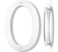 Yafimea Número de casa exterior 20 cm blanco, Número grande para pared o valla con diseño moderno y efecto flotante 3D, plástico ABS resistente al clima (0)