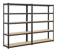 Yaheetech 2pcs de Estantería Metálica de Almacenaje Industrial 180x120x45cm