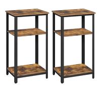 Yaheetech 2pcs Mesas Auxiliares Rústica 40x30x74,5 cm Estilo Vintaje para Salón de Café Mesitas de Noche para Sala de Estar Dormitorio Recepción
