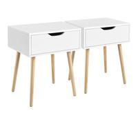 Yaheetech 2pcs Mesillas de Noche con 1 Cajón Mesitas de Noche