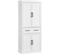 Yaheetech Alacena de Cocina Aparador de Comedor 183.5x76.5x40.5 cm Blanco