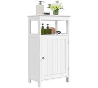 Yaheetech Armario Baño Columna Mueble Auxiliar de Baño Blanco 45x30x83,5cm