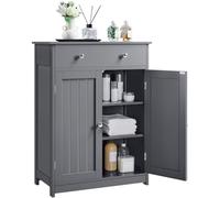 Yaheetech Armario Baño de Suelo Mueble Baño Auxiliar 60x30x80cm Gris Oscuro