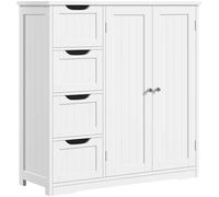 Yaheetech Armario Baño de Suelo Mueble Baño con 4 Cajones 81x30x83cm Blanco