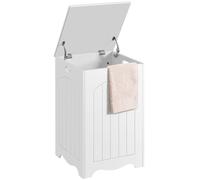 Yaheetech Armario para Ropa Sucia de Baño con Tapa 40x40x61cm Blanco