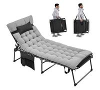 Yaheetech Cama de Camping Plegable Cama de Acampada con Colchón