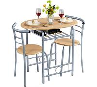 Yaheetech Conjunto de Mesa y 2 Sillas de Comedor Cocina 80X53 cm Madera
