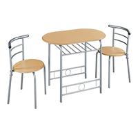 Yaheetech Conjunto de Mesa y 2 Sillas de Comedor Cocina 90X53 cm Madera