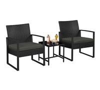 Yaheetech Conjunto de Mesa y Sillas Exterior Muebles Jardin de Ratán