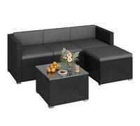 Yaheetech Conjunto de Muebles Ratán de Jardín 5 Piezas con Cojines