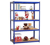Yaheetech Estantería de Almacenaje 5 Niveles 180x120x60cm Carga 875kg Azul