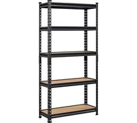 Yaheetech Estanteria Metalica Almacenaje de 5 Niveles 75x30x153cm Negro