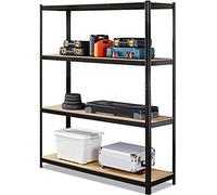 Yaheetech Estanteria Metalica de 4 Nivles 150x45x180cm Negro