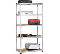 Yaheetech Estantería Metálica de Almacenaje 180x90x40cm Carga 875kg Plata