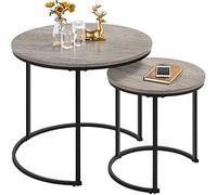 Yaheetech Juego de 2 Mesa de Centro Redonda Anidable