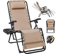 Yaheetech Juego de 2 Tumbonas Jardin Exterior Tumbona Plegable Beige