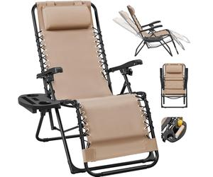 Yaheetech Juego de 2 Tumbonas Jardin Exterior Tumbona Plegable Beige
