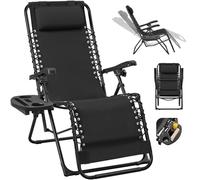 Yaheetech Juego de 2 Tumbonas Jardin Exterior Tumbona Plegable Negro