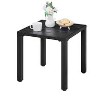 Yaheetech Mesa Auxiliar de Comedor Exterior Cuadrada Metal 45cm Negro