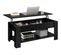 Yaheetech Mesa Centro Elevable con Estante Mesa Café
