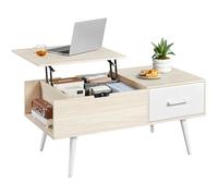 Yaheetech Mesa de Centro Elevable 100x50x45-59cm con Almacenamiento