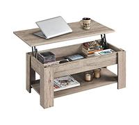 Yaheetech Mesa de Centro Elevable y Extensible 98x50x(41,8-56) cm