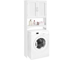 Yaheetech Mueble Alto para Lavadora Armario 75x23x180 cm Blanco