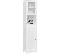 Yaheetech Mueble Auxiliar de Baño Armario de Cocina 40x30x170 cm Blanco