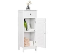 Yaheetech Mueble de Baño Armario Impermeable Estrecho 32x30x87 cm Blanco