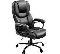 Yaheetech Silla de Escritorio Ergonómica Ejecutiva con Reposacabezas Negro