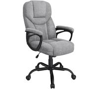 Yaheetech Silla de Escritorio Ergonómica Silla de Oficina de Tela Gris